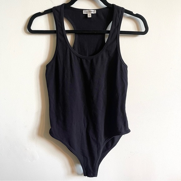 Zenana Black Racerback Tank Bodysuit - Picture 3 of 6